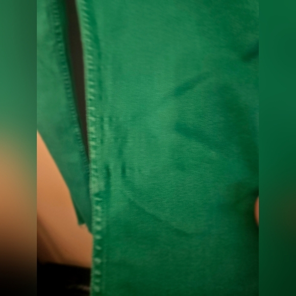 Zara Woman Premium Collection Green Jeans Women's Size 26 Raw Hem - Picture 5 of 6